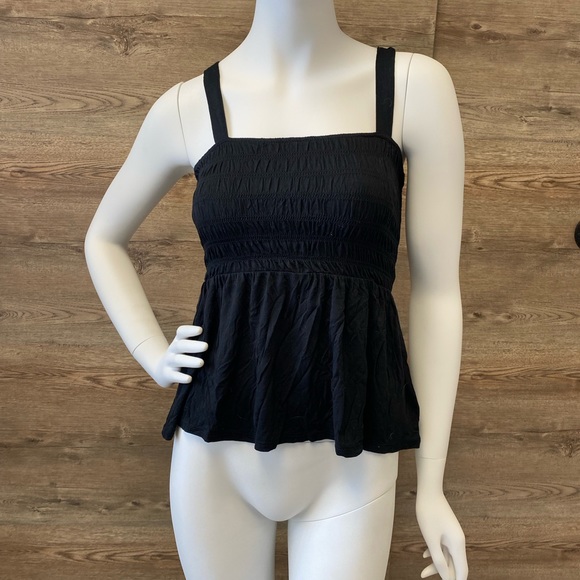 American Eagle Outfitters Black Babydoll Tank (Size Small) - Picture 2 of 4
